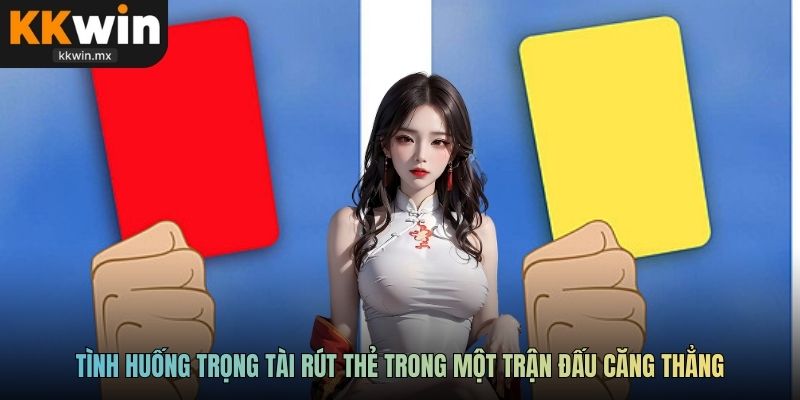 Tình huống trọng tài rút thẻ trong một trận đấu căng thẳng